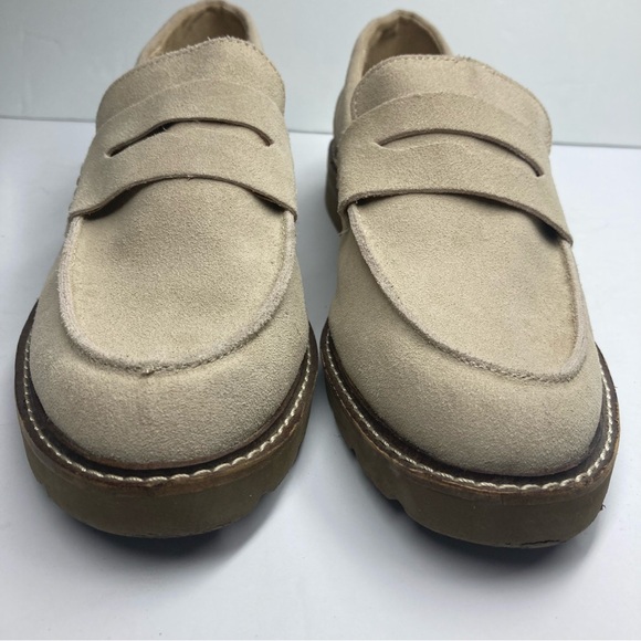 Anne Klein Women's Emmylou Loafer Flat 7.5 M Beige Suede Upper Leather - Picture 4 of 16